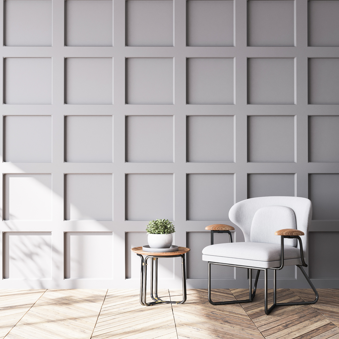 Lamele MDF pentru panouri de perete | Shaker style | Wainscoting | 6 mm